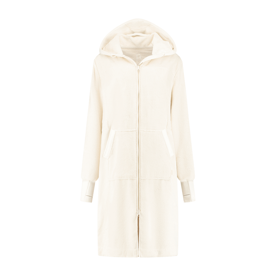 Balboa Damen-Bademantel Pebble White